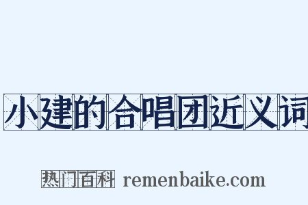 小建的合唱团近义词是什么意思的图片
